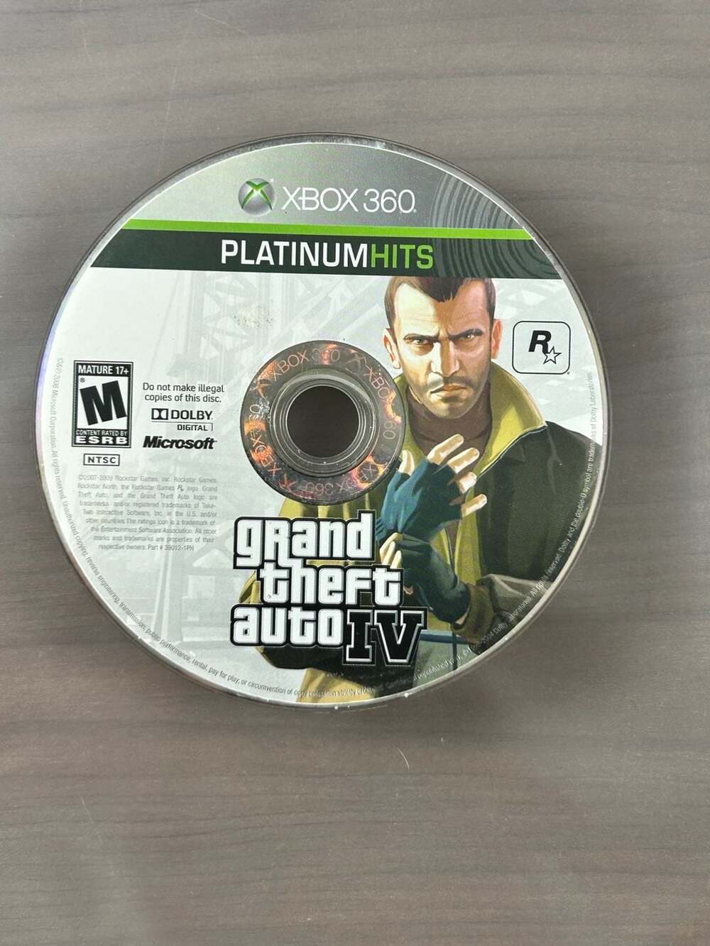 Grand Theft Auto IV GTA 4 Xbox 360 Platinum Hits Disc Only Untested
